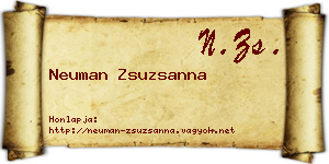 Neuman Zsuzsanna névjegykártya